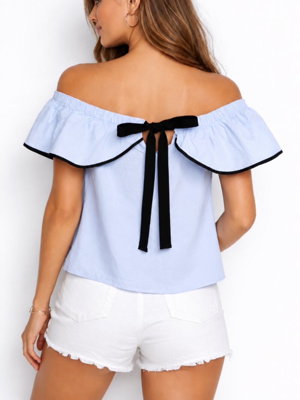 Zara Off The Shoulder Ruffle Top - Picture 2 of 7